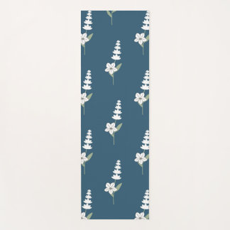 Marine Bloemen Boheems Botanisch Patroon Yogamat