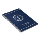 Marine Blue Ancre nautique Nom du bateau Journal d (Côté Droit)