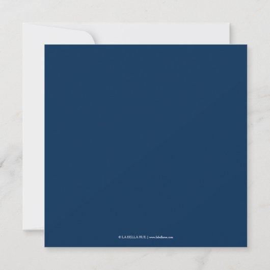 Marine Blue Cape Cod Carte Mariage Enregistrer la  (Dos)