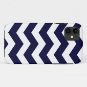 Marine Blue Chevron Motif Coque Savvy iPhone 5 Coq (Dos (Horizontal))