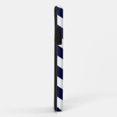 Marine Blue Chevron Motif Coque Savvy iPhone 5 Coq (Dos/Droite)