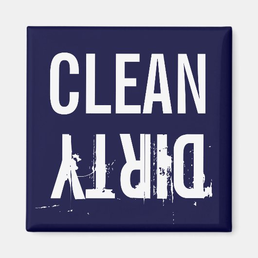 Marine Blue Clean Lave-vaisselle sale Magnet de cu (Devant)