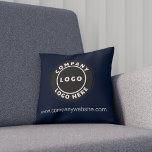 Marine Blue Company Logo Business Shoroom<br><div class="desc">Ajoutez le logo de votre entreprise et l'identité de votre marque à ce coussin ainsi que l'adresse ou le slogan de votre site Web en cliquant sur le bouton "Personnaliser" ci-dessus. Ces oreillers jetables de marque peuvent annoncer votre entreprise comme les employés les utilisent et double comme un swag d'entreprise....</div>