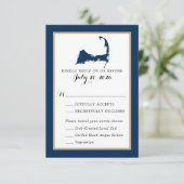 Marine Blue Dennis Cape Cod Carte Mariage RSVP men (Debout devant)