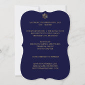 Marine Blue Elegant Snowflake Corporate Invitation (Dos)