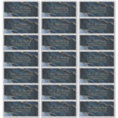 Marine Blue Gold Agate Mariage Étiquettes de adres (Devant)