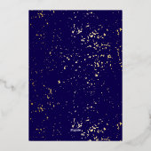 Marine Blue & Gold Foil Invitation 40e anniversair (Verso)