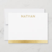 Marine Blue Gold Modern Bar Mitzvah Carte de remer (Devant)