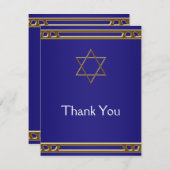Marine Blue Gold Star de David Merci Cartes (Devant / Derrière)
