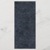 Marine Blue Gold String Lights Bokeh Menu Mariage (Dos)