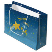 Marine Blue Gold Twinkle petit sac cadeau Star (Devant Angle)