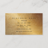 Marine Blue Grungy Gold Marble Vip Carte de visite (Dos)
