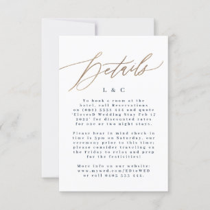Marine Blue Hébergement Gold Mariage Détails Carte