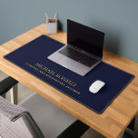 Marine Blue Leather Masculine Nom élégant<br><div class="desc">Le design comprend une image graphique numérique pour simuler une texture en cuir et ce modèle peut être customisé pour répondre à toutes les occupations professionnelles. Ce carnet élégant et sophistiqué en faux cuir bleu marine est un cadeau de bureau parfait pour les collègues. Idéal pour bureau de recherche professionnel...</div>