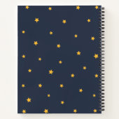 Marine Blue Lucky Stars Monogramme Carnet spiral (Dos)