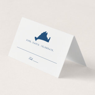Marine Blue Marthas Vignoble Carte Mariage Siège