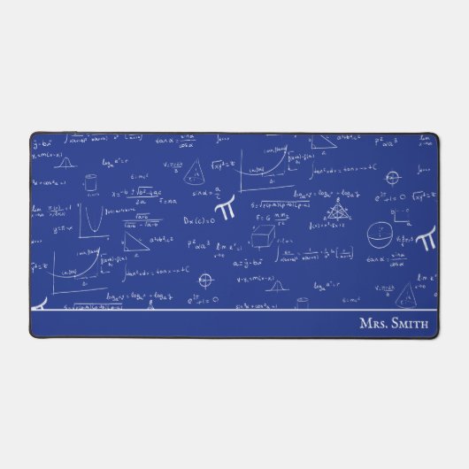 Marine Blue Math Formules équations Enseignant (Recto)