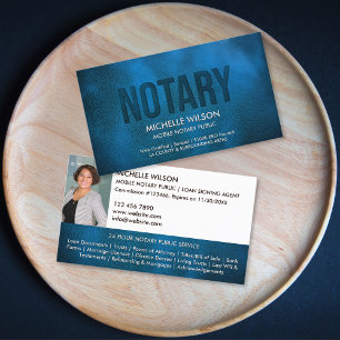 Marine Blue Notary Public Loan Signing Agent Foto Visitekaartje
