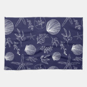 Marine Blue Ocean Elements Cuisine Serviette (Horizontal)