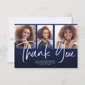 Marine Blue Ombre' Graduation 3 Merci photo (Devant)