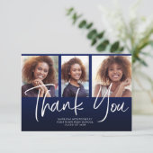 Marine Blue Ombre' Graduation 3 Merci photo (Debout devant)