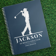 Marine Blue Personnalisé Monogram Golf Journal