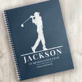 Marine Blue Personnalisé Monogram Golf Journal
