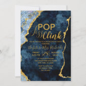 Marine Blue Pop Fizz Clink Bachelorette Invitation (Devant)