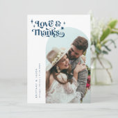 Marine Blue Retro Amour & Merci White Arch Mariage (Debout devant)