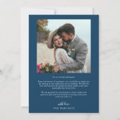 Marine Blue Retro Amour & Merci White Arch Mariage (Dos)
