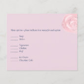 Marine Blue Rose Gold Wedding RSVP Menu (Dos)