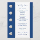 Marine Blue Sand Dollars Mariage Menu Modèle (Devant)