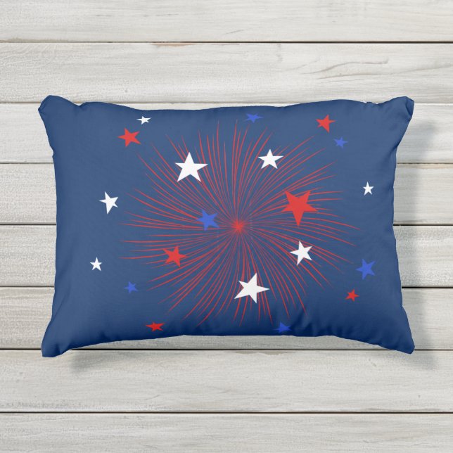 Marine Blue Starburst, Étoiles, Coussin d'ascensio (Devant)