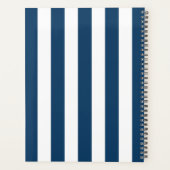 Marine Blue Stripes, Motif rayé, Votre nom (Dos)