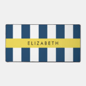 Marine Blue Stripes, Motif rayé, Votre nom (Recto)