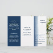 Marine Blue Watercolor Brochure d'entreprise moder (Debout devant)