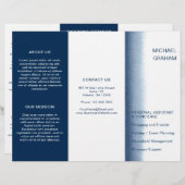 Marine Blue Watercolor Brochure d'entreprise moder (Devant / Derrière)