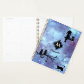 Marine Blue Watercolor Galaxy Girl personnalisable (Devant avec enveloppe)