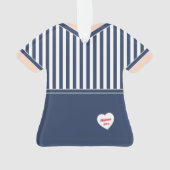 Marine Blue & White Stripes Athletic Tennis Outfit (dos)