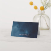 Marine blush calligraphie mariage rustique cartes  (Dos)