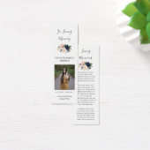 Marine Blush rose Floral Photo Funéraire Poème Sig (Bureau)