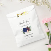 Marine bordeaux bloemenboho chique party bruiloft bedankzakje (Gezegeld)