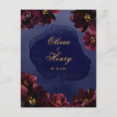 Marine Bordeaux Détails du Faire-part de mariage (Dos)