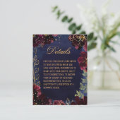 Marine Bordeaux Détails du Faire-part de mariage (Debout devant)