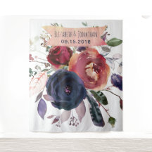 Marine Bourgondië Bloem Fotohokje Achtergrond