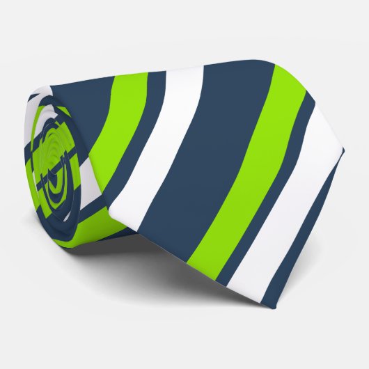 Marine Breeze Regimental Stripe Stropdas (Opgerold)