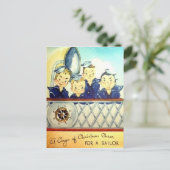  marine Briefkaart voor kerst (Staand voorkant)