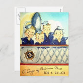  marine Briefkaart voor kerst (Voorkant / Achterkant)