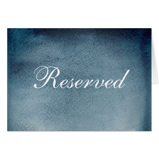 Marine bruiloft gereserveerd teken. Blauwe moderne (Voorkant Horizontaal)