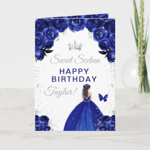 Marine Bruinharig Meisje Sweet Sixteen Verjaardag Kaart